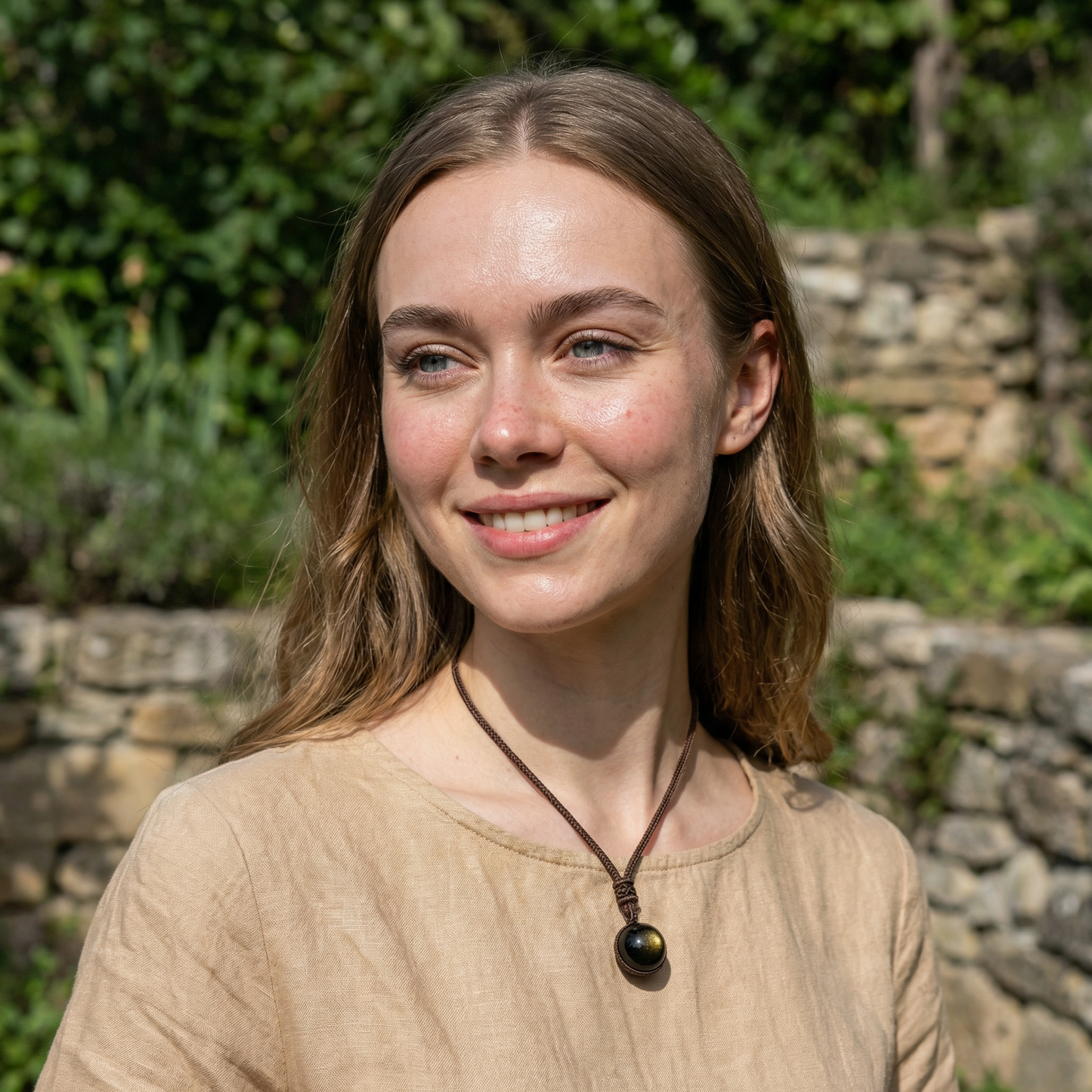 “Keiko” Golden Obsidian Pendant