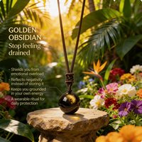 “Keiko” Golden Obsidian Pendant