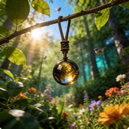 “Keiko” Golden Obsidian Pendant